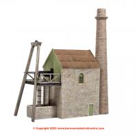44-057Z Bachmann Scenecraft Cornish Pumping House and Chimney